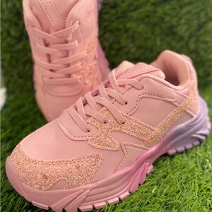 Chunky Sole Glitter Sneakers